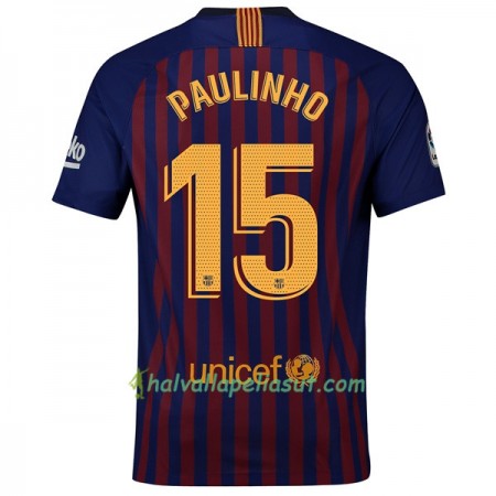 Jalkapallo Pelipaidat FC Barcelona Paulinho 15 Kotipaita 2018-2019 Lyhythihainen